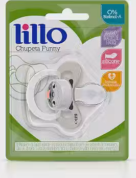 Lillo Chupeta Funny Animais Silicone Anatômico Cachorro Tamanho 2, Lillo, Bege, Tam 2