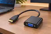 Cabo Adaptador HDMI para VGA, Com Saída de Áudio P2, Conversor de Vídeo, Compatível com Projetores, para PC, Notebook e Monitor