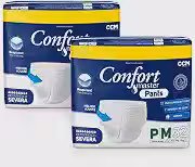 Kit 2 Fraldas Geriátricas Confort Master Pant P/M 64 Un Adulto Incontinência