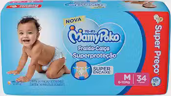 MamyPoko Fralda-Calça Superproteção M 34 Unidades