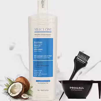 Progressiva Sem Formol Prohall Select One - Alisamento 100% Liso, Selagem Capilar Profissional, Brilho Espelhado, 1 Litro
