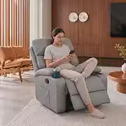 Poltrona do Papai Gamer Reclinável Flora Corano (CINZA)