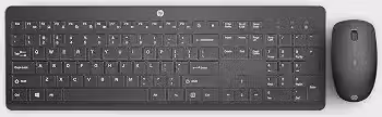 Combo de Teclado e Mouse Ergonômico Sem Fio HP 230 - com Dongle USB Wireless, Digitação Silenciosa, Design Elegante, Até 12 Meses de Bateria, Layout BR, Preto (18H24AA#AC4)