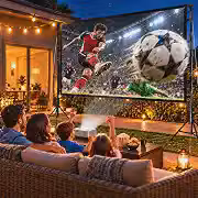 Tela para Projetor 100 Polegadas 16:9 com Tripé, Tela de Projeção Retrátil Portátil 4K HD, Tela de Projetor Dobrável com Bolsa de Transporte, Ideal para Home Theater, Cinema ao Ar Livre e Eventos