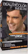 BEAUTYCOLOR MEN Tonalizante Capilar em Gel Castanho Natural – Ação Gradual, Realça o Tom Natural, Sem Amônia, Para Cabelo e Barba