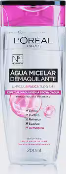 Água Micelar Bifásica L'Oréal Paris Solução de Limpeza 5 em 1, 200ml