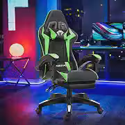 Cadeira Ergonomica Gamer Com Apoio Para Os Pés（Verde)