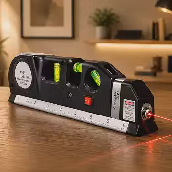 Trena Nível a Laser Profissional 2,5m 3 em 1 Nível de bolha