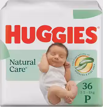 Huggies Fralda Descartável Premium Natural Care P - 36 Un