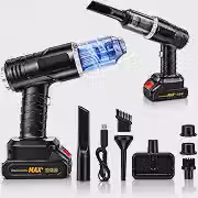 Soprador de Ar e Aspirador de Pó Portáteis 4 em 1, Aspirador Portátil para Automóvel 5000mah, Equipado com Vários Bicos, USB Recarregável para Teclado, Carro e Escritório