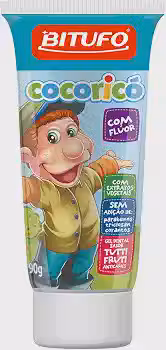 Bitufo Gel Dental Cocoricó Com Flúor Sabor Tutti Frutti 90 G