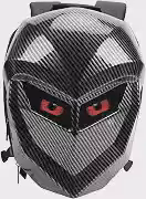 Cocoarm Mochila LED para Motocicleta Knight Com Tela Colorida para Viagens à Prova D'água Bolsa Rígida de 20L (Padrão de fibra de carbono)