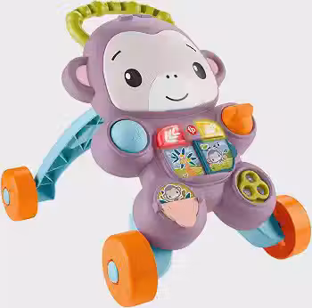 Andador Amigo Macaco Aprenda Comigo Brinquedo Bebê Fisher-Price Mattel. Atividades educativas com apoio para andar. Ideal a partir dos 9 meses.