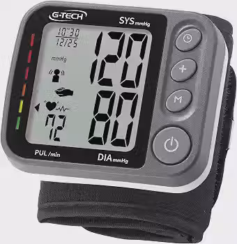 G-Tech Aparelho de Pressão Digital Automático Pulso com Sensor 3D GP450SP, Preta/Cinza