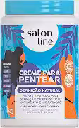Salon Line, Creme de Pentear, Definição Natural, Vegano - Para Cabelos Ondulados e Cacheados, 1kg