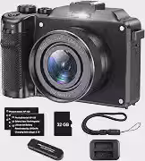 Câmera Fotográfica Digital 4K 64MP Retrô Zoom 18x Wi-Fi para Vlog e Viagens