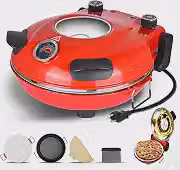 220V Forno de Pizza, Forno Pizza, Forno de Pizza eletrico, Eletrico, Elétrico Completo, Assar Pães, Temperatura 420 °, 1200 W, 31CM (220V)