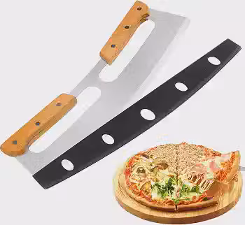 Cortador de Pizza Profissional 35cm em Aço Inox Meia Lua