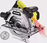 DESOON Serra Circular Profissional 1800w Real 7.1/4' 5500RPM Motor De Cobre Puro Com Laser E Guia - Corte Preciso 65mm Base Em Aço Robusta