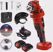 Victool Esmerilhadeira Angular Sem Fio 21V 800W 100mm com Motor de Cobre, 10000 RPM, Empunhadura Auxiliar, Protetor Ajustável, Bateria Recarregável e Kit Completo
