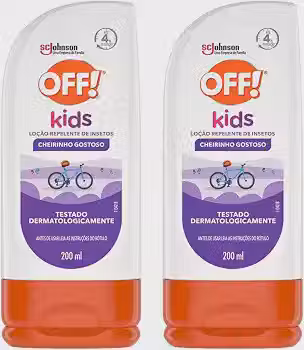 OFF! Kids Loção Repelente de Insetos Infantil, 2 Unidades de 200ml