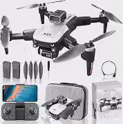 Drone S2S com Câmera Dupla 4K, GPS Integrado, Motor Brushless, Evita Obstáculos, 2 Baterias, Dobrável, para Iniciantes e Adultos