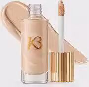Base Líquida Facial KAUSE BE – Cobertura Uniforme e Acabamento Natural com Ácido Hialurônico, Niacinamida, Vitamina E e Pantenol – Aplicador de Precisão - 02 Linho