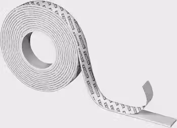 Ordene - Fita Adesiva Dupla Face Espuma, Rolo de 2 Metros com Largura de 1,2 cm, Cor Branca, Linha Aplik