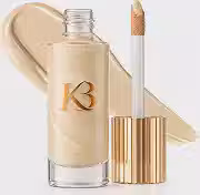 Base Líquida Facial KAUSE BE – Cobertura Uniforme e Acabamento Natural com Ácido Hialurônico, Niacinamida, Vitamina E e Pantenol – Aplicador de Precisão - 01 Marfim