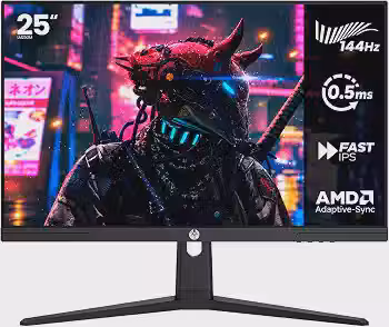 Haiz Monitor Gamer 25'' 144hz 0.5ms 1920x1080 Adaptative Sync FHD HDMI/DP IPS VESA