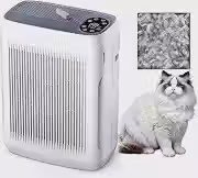 Purificador de Ar, Purificador de Ar com Filtro Hepa até 2500 Pés Quadrados,4 Velocidades do Ventilador,Monitor de qualidade do ar PM2.5 (branco)