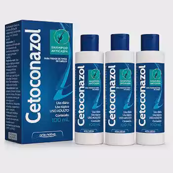 Kit 3 Shampoo Anticaspa para Higiene e Cuidado do Couro Cabeludo - 100ml cada