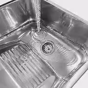 Pia para Lavanderia Tanque Inox 34x40x20cm + Sifão Ralo Incluso Área de serviço