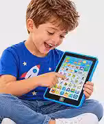 Tablet Infantil Didático Interativo Bilingue Azul