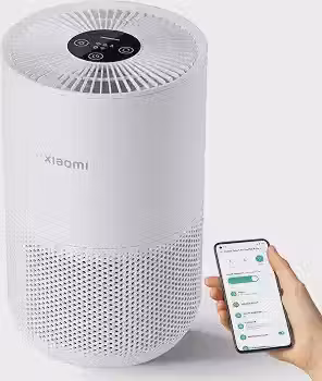 Xiaomi Purificador de ar Mi 4 compacto, verdadeiro sistema de filtro HEPA H13 de 3 estágios remove 99,97% dos poluentes tão pequenos quanto 0,3 mícrons, integração de casa inteligente, silencioso,