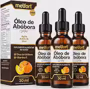 Kit 3x Óleo De Semente De Abóbora Em Gotas 100% Pura 3x30ml - Prensado a Frio