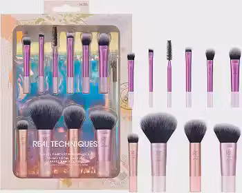 Real Techniques - Kit Best 10 Mini Pincéis Com Travel Bag