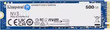 SSD Kingston NV3 500GB M.2 2280 NVMe Gen4, Rápido e Compacto para Upgrade de PC ou Notebook – SNV3S/500G