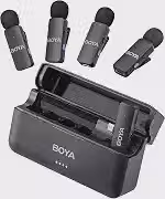 Microfone de lapela sem fio BOYA BY-V4U para iPhone 15 Android USB C telefone portátil, mini microfone de lapela sem fio, cancelamento de ruído, bateria de 18 horas, alcance de 620 pés