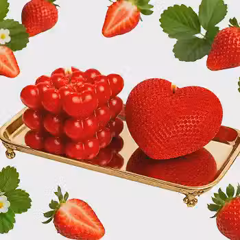 Kit Velas Aromáticas Bubble e Coração Essência Morango do Amor