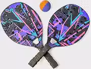 Kit Beach Tennis 2 Raquetes Completo Leve Equilibrada Praia Jogo BT100 Lilás Premium