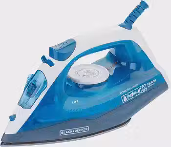 BLACK+DECKER Ferro de Passar Roupa à Seco ou à Vapor, Com Base Antiaderente, Potência de 1200W, Modelo FX2150, 110V
