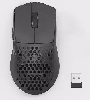 Mouse Gamer Redragon Astrolabe Lite Preto PAW3313 10000 DPI Sem Fio Tri-Mode USB 2.4GHz Bluetooth, USB Tipo-C Estrutura Perfurada Honeycomb 49g Cabo Paracord M725-LIT