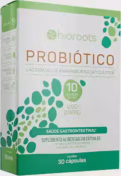 Probiótico 10 Bilhões de UFC LGG, Bioroots, Vegano - 30 Cápsulas