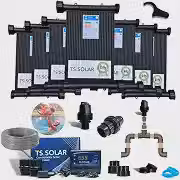 Kit Aquecimento Solar Para Piscina até 20000 Litros Aquecedor Automatizado Fibra Vinil Alvenaria Placa Coletor Telhado