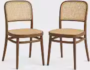 Kit 2 Cadeiras Roma Polipropileno Design Moderno Resistente 120kg (Marron)