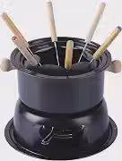 Haüskraft Conjunto Fondue Lucerna Aço Inoxidável Preto 11 Peças