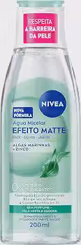 NIVEA Água Micelar Solução de Limpeza 7 em 1 Efeito Matte 200ml, Demaquila, Limpa Profundamente, Controla Oleosidade, Cuidado Facial, Pele Mista e Oleosa