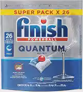 Finish Quantum All in 1 Detergente para Lava Louças em Tabletes 26 unidades