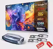 [Kit] AWOL Aetherion MAX Projetor + NothingProjector Tela 120' ALR, Laser RGB 4K, Ultra Curta Distancia, 3300 ISO Lumens, Contraste 6000:1, UST 200', Dolby Vision, Rejeição de Luz, Cinema em Casa